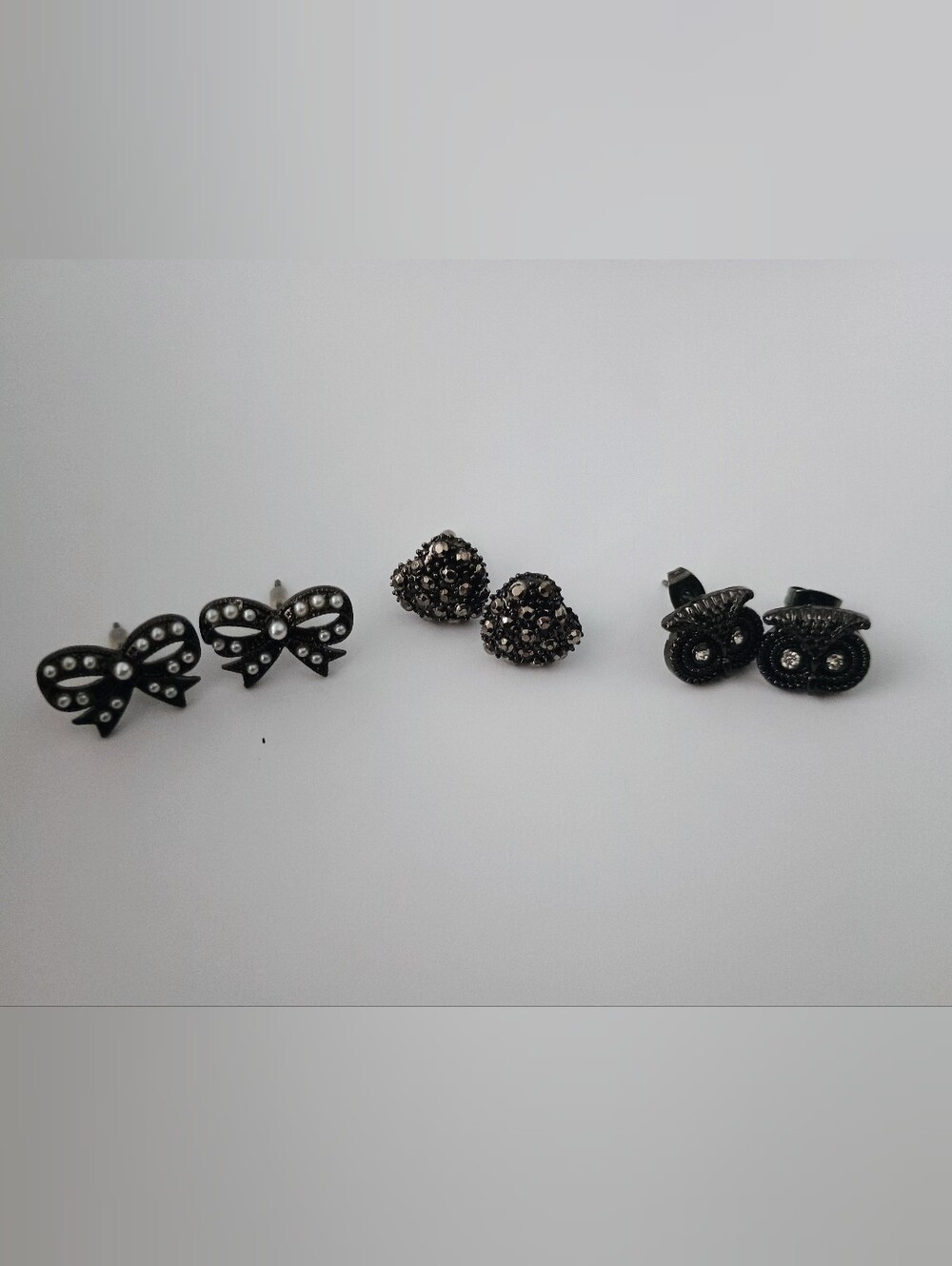 Torrid Black Crystal Stud Earring Trio Set - Elegant Women's Accessories